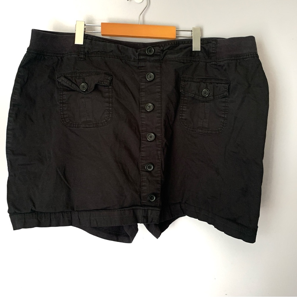 Penningtons Black Faux Button-Down Skort